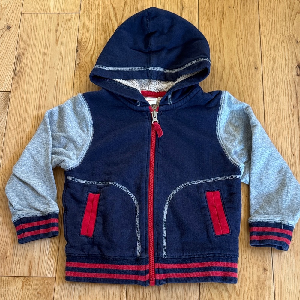Hanna Andersson Hooded Zipup Sweatshirt Jacket Sz 3T